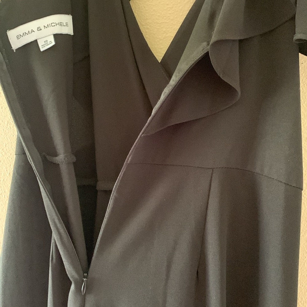 Emma & Michele Black Sleeveless Jumpsuit Size 10 - Picture 6 of 7